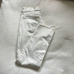 White cut off jeans